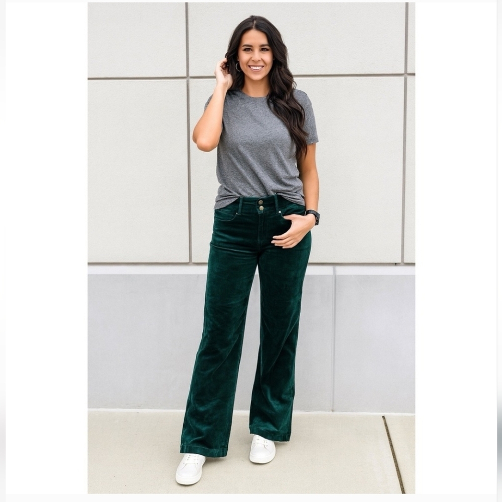 Judy Blue Dark Green Corduroy Jeans